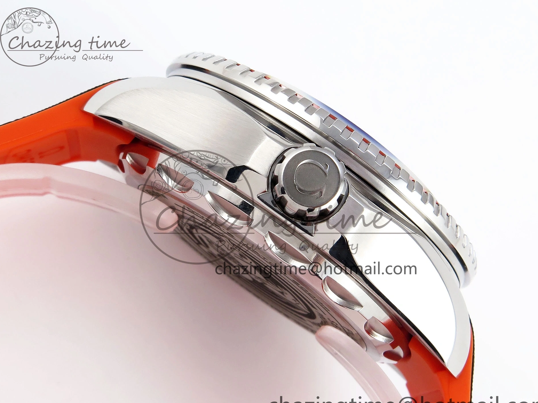 0126 Premium SEAMASTER PLANET OCEAN 6000M ULTRA DEEP 45.5MM SS TF 1:1 BEST EDITION GRAY DIAL ORANGE BEZEL ON RUBBER STRAP A 7761